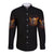 Your First Mistake Fire Skull Long Sleeve Button Shirt - Wonder Print Shop