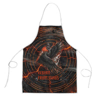 Bennu Apron Ancient Egyptian Lava Crack Texture, Phoenix Firebird and Reborn from Chaos - Wonder Print Shop