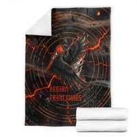 Bennu Blanket Ancient Egyptian Lava Crack Texture, Phoenix Firebird and Reborn from Chaos - Wonder Print Shop