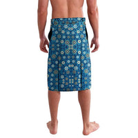 Iranian Mosaic Art Pattern Lavalava with Persian Calligraphy and Flag Accents