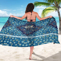 Iranian Mosaic Art Pattern Sarong with Persian Calligraphy and Flag Accents