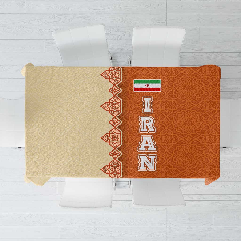 Iran Heritage Tablecloth with Traditional Pattern and Royal Emblem Design