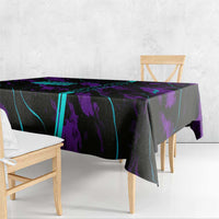 Strike Bowling Graphic Tablecloth with Purple Black Marble Texture and Custom Team Name - Wonder Print Shop