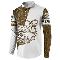 Walleye Fishing Button Sweatshirt with Reeds Background and Custom Name Design - Wonder Print Shop