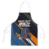 Personalized Back To School Apron Student Backpack Basketball Geometric Stripes