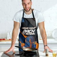 Personalized Back To School Apron Student Backpack Basketball Geometric Stripes