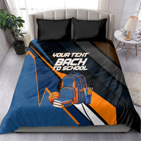 Personalized Back To School Bedding Set Student Backpack Basketball Geometric Stripes