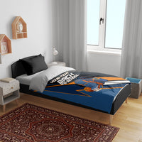 Personalized Back To School Bedding Set Student Backpack Basketball Geometric Stripes