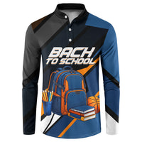 Personalized Back To School Button Sweatshirt Student Backpack Basketball Geometric Stripes
