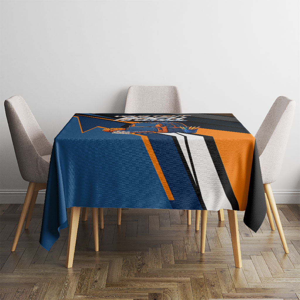 Personalized Back To School Tablecloth Student Backpack Basketball Geometric Stripes
