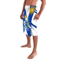 Uruguay Lavalava with National Emblem and Sun Symbol Blue White Wave - Wonder Print Shop