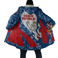 Czech Republic Cloak with Blue Red Folk Pattern Design and National Lion Emblem - Wonder Print Shop