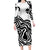 Skull Family Matching Long Sleeve Bodycon Dress and Hawaiian Shirt Born To Die - Wonder Print Shop