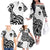 Skull Family Matching Off Shoulder Long Sleeve Dress and Hawaiian Shirt Born To Die - Wonder Print Shop