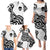 Skull Family Matching Puletasi Dress and Hawaiian Shirt Born To Die - Wonder Print Shop