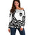 Skull Off Shoulder Sweater Born To Die - Wonder Print Shop