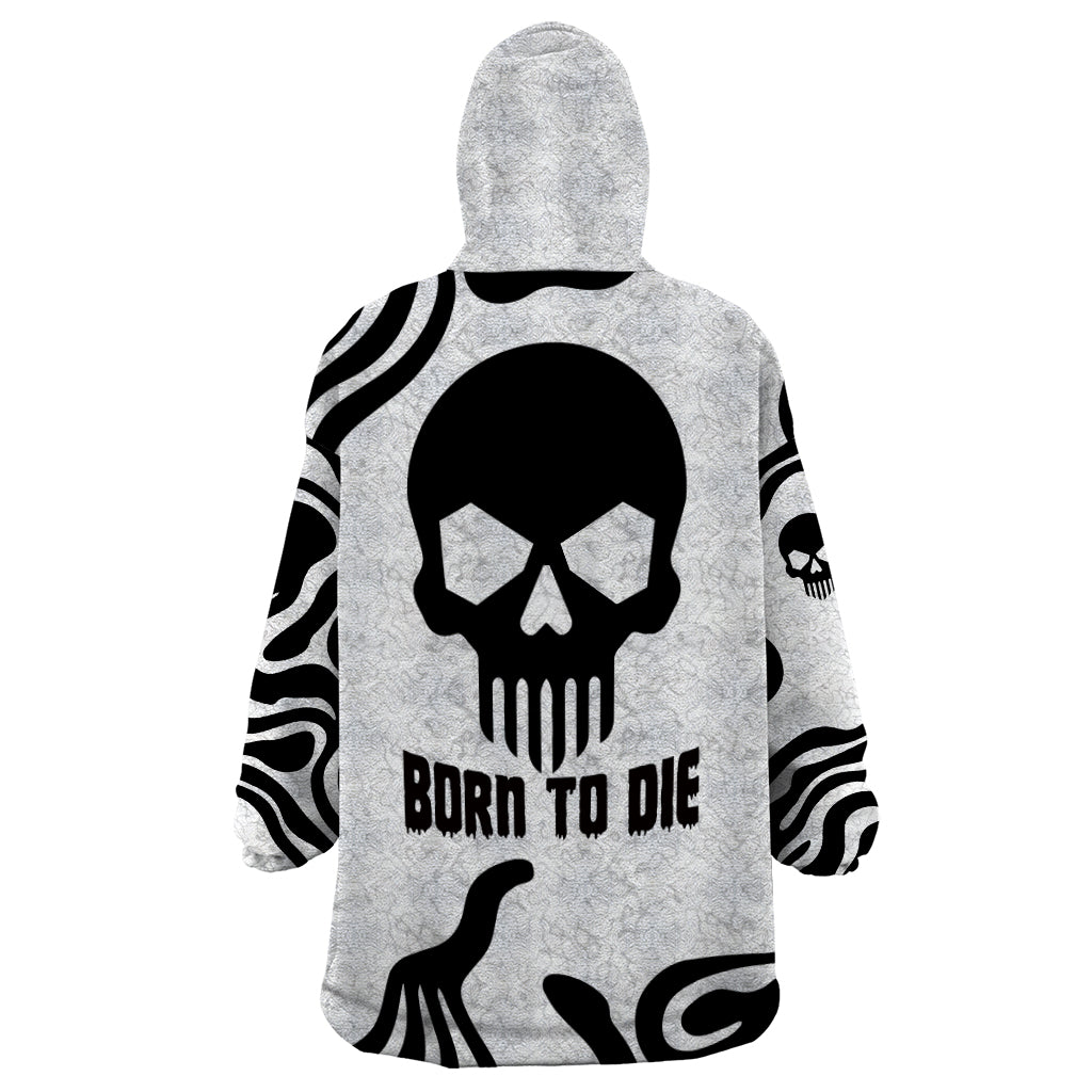 Skull Wearable Blanket Hoodie Born To Die - Wonder Print Shop