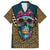 Skull Gang Family Matching Off Shoulder Long Sleeve Dress and Hawaiian Shirt Sic Transit Gloria Mundi - Wonder Print Shop