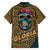 Skull Gang Family Matching Off Shoulder Long Sleeve Dress and Hawaiian Shirt Sic Transit Gloria Mundi - Wonder Print Shop