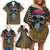 Skull Gang Family Matching Off Shoulder Short Dress and Hawaiian Shirt Sic Transit Gloria Mundi - Wonder Print Shop