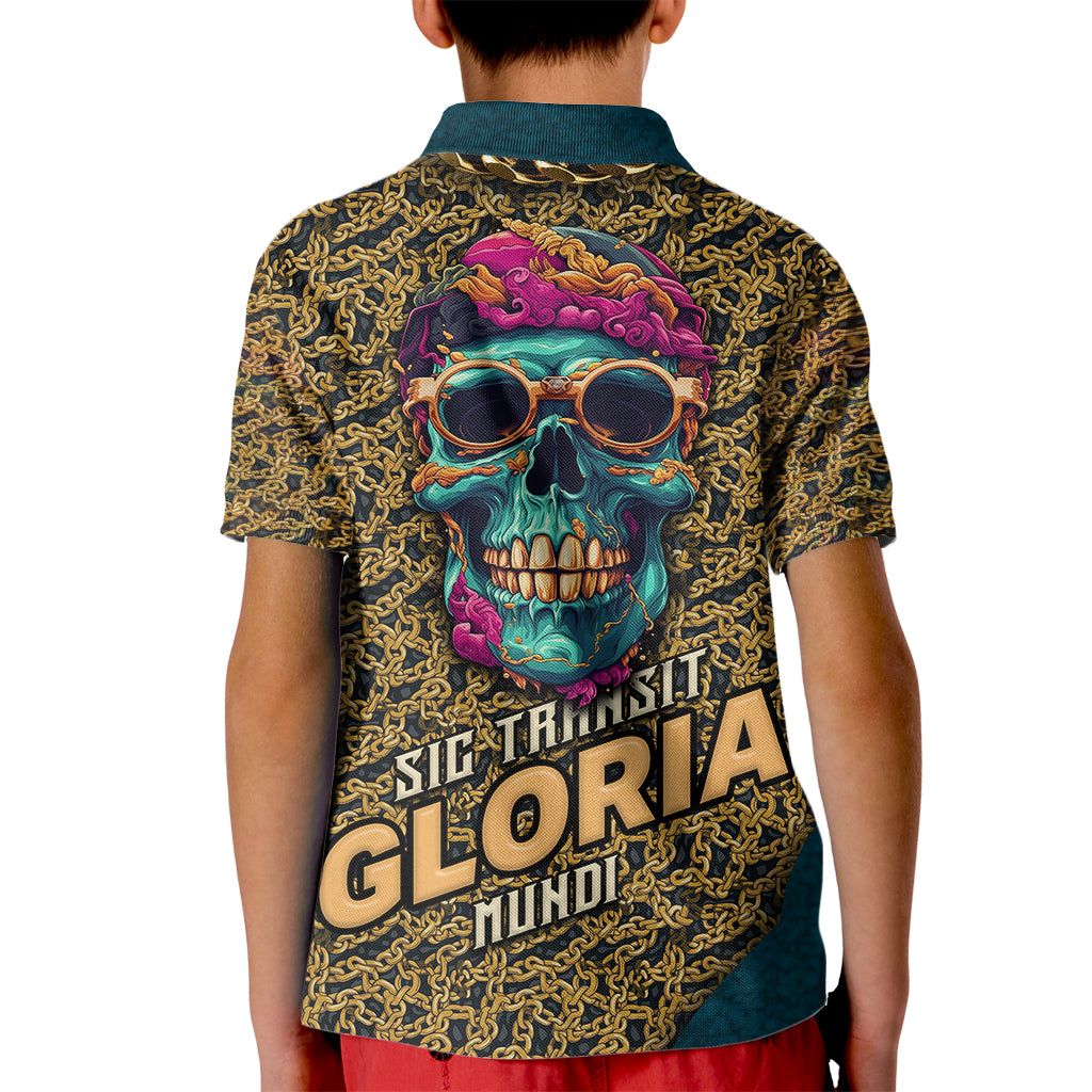 Skull Gang Kid Polo Shirt Sic Transit Gloria Mundi - Wonder Print Shop