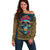 Skull Gang Off Shoulder Sweater Sic Transit Gloria Mundi - Wonder Print Shop