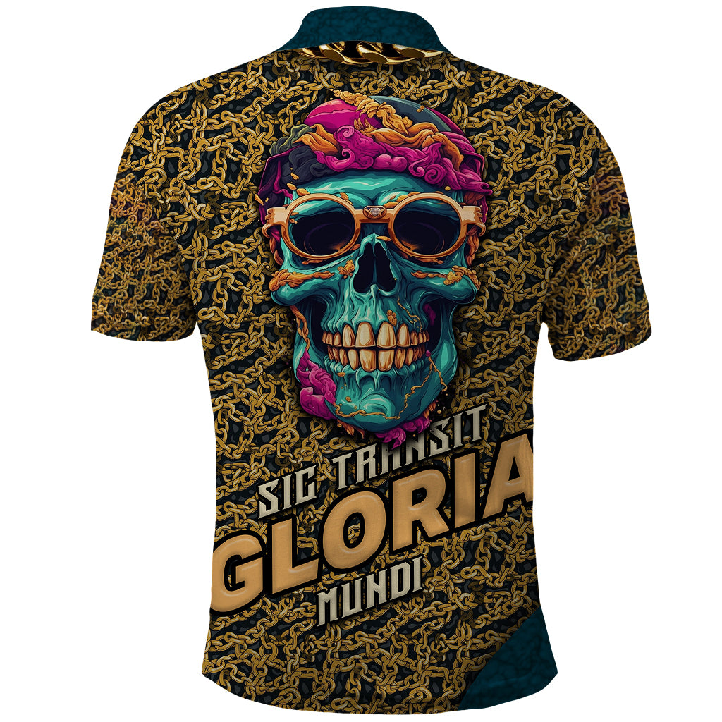 Skull Gang Polo Shirt Sic Transit Gloria Mundi - Wonder Print Shop