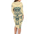 Polynesian Family Matching Long Sleeve Bodycon Dress and Hawaiian Shirt Warrior Skull with Tribal Patterns Tattoo Design - Wonder Print Shop