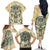 Polynesian Family Matching Off Shoulder Long Sleeve Dress and Hawaiian Shirt Warrior Skull with Tribal Patterns Tattoo Design - Wonder Print Shop