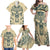 Polynesian Family Matching Off Shoulder Maxi Dress and Hawaiian Shirt Warrior Skull with Tribal Patterns Tattoo Design - Wonder Print Shop