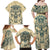 Polynesian Family Matching Off Shoulder Maxi Dress and Hawaiian Shirt Warrior Skull with Tribal Patterns Tattoo Design - Wonder Print Shop