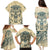 Polynesian Family Matching Puletasi Dress and Hawaiian Shirt Warrior Skull with Tribal Patterns Tattoo Design - Wonder Print Shop