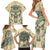 Polynesian Family Matching Short Sleeve Bodycon Dress and Hawaiian Shirt Warrior Skull with Tribal Patterns Tattoo Design - Wonder Print Shop