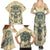 Polynesian Family Matching Summer Maxi Dress and Hawaiian Shirt Warrior Skull with Tribal Patterns Tattoo Design - Wonder Print Shop