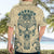 Polynesian Hawaiian Shirt Warrior Skull with Tribal Patterns Tattoo Design - Wonder Print Shop