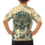 Polynesian Hawaiian Shirt Warrior Skull with Tribal Patterns Tattoo Design - Wonder Print Shop