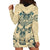 Polynesian Hoodie Dress Warrior Skull with Tribal Patterns Tattoo Design - Wonder Print Shop