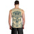 Polynesian Men Tank Top Warrior Skull with Tribal Patterns Tattoo Design - Wonder Print Shop