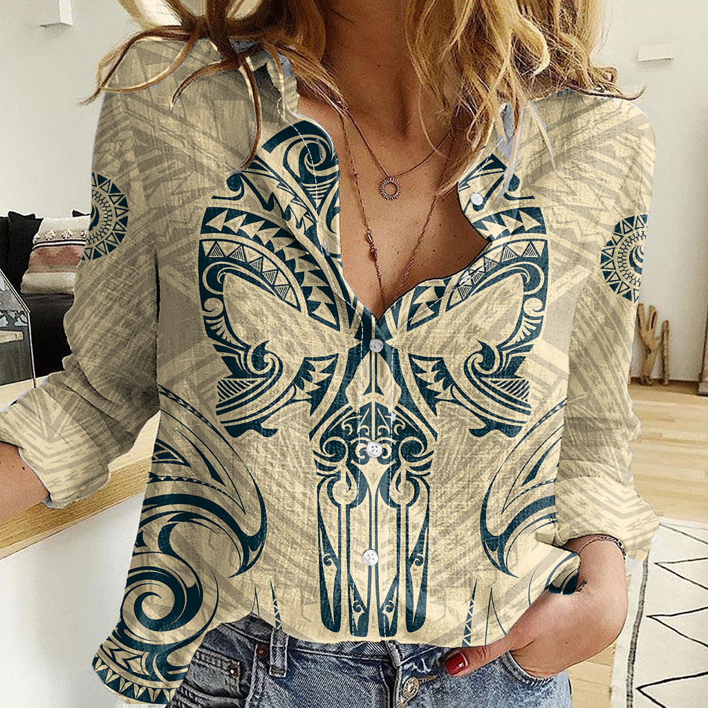 polynesian-women-casual-shirt-warrior-skull-with-tribal-patterns-tattoo-design