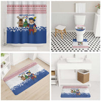Netherlands Christmas Bathroom Set with Christmas Tree Windmill Piet Character and Tulip Pattern - Wonder Print Shop