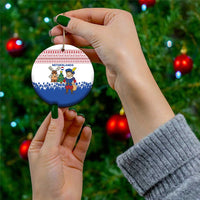 Netherlands Christmas Ceramic Ornament with Christmas Tree Windmill Piet Character and Tulip Pattern - Wonder Print Shop