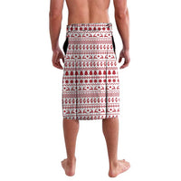 Netherlands Christmas Lavalava with Christmas Tree Windmill Piet Character and Tulip Pattern - Wonder Print Shop