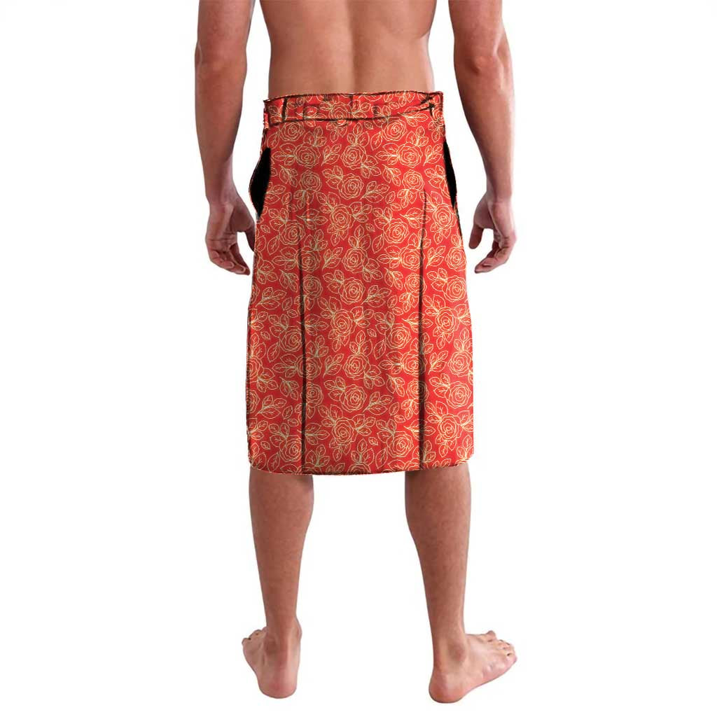 Ecuador Christmas Lavalava with Santa Riding Llama Traditional Patterns and Rose Design - Wonder Print Shop