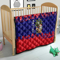 Belize Christmas Quilt with Santa Toucan Palm Tree and Tribal Holiday Pattern - Wonder Print Shop