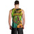 Hawaii Men Tank Top Polynesian Fish Hook and Hibiscus Flowers with Gradient Pattern - Wonder Print Shop