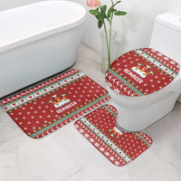 Funny Reindeer Reinbeer Christmas Bathroom Set Xmas Holiday Patterns - Wonder Print Shop