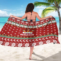 Funny Reindeer Reinbeer Christmas Sarong Xmas Holiday Patterns - Wonder Print Shop