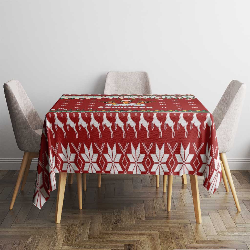 Funny Reindeer Reinbeer Christmas Tablecloth Xmas Holiday Patterns - Wonder Print Shop