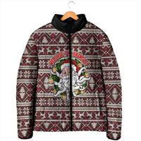 Funny Santa Claus Release The Kringle Christmas Padded Jacket Xmas Holiday Patterns - Wonder Print Shop