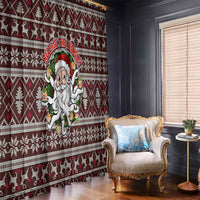 Funny Santa Claus Release The Kringle Christmas Window Curtain Xmas Holiday Patterns - Wonder Print Shop